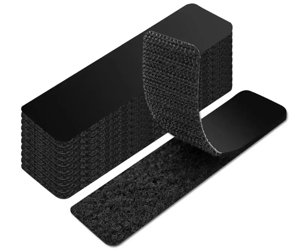 40 Sets Hook and Loop Tape Sticky Back,1 in. x 4 in. Double-Sided Adhesive Strip,Heavy Duty