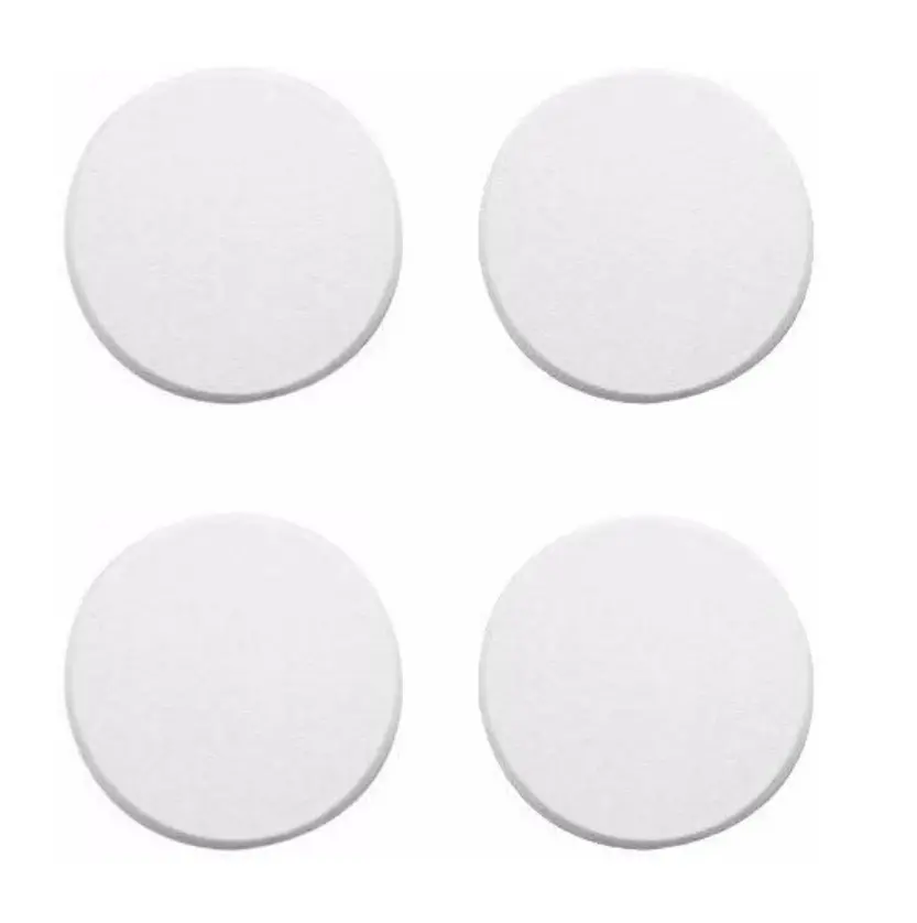 White Round Door Knob Wall Shield Self Adhesive Protector (3" inch Standard Size, 4.0, Count)