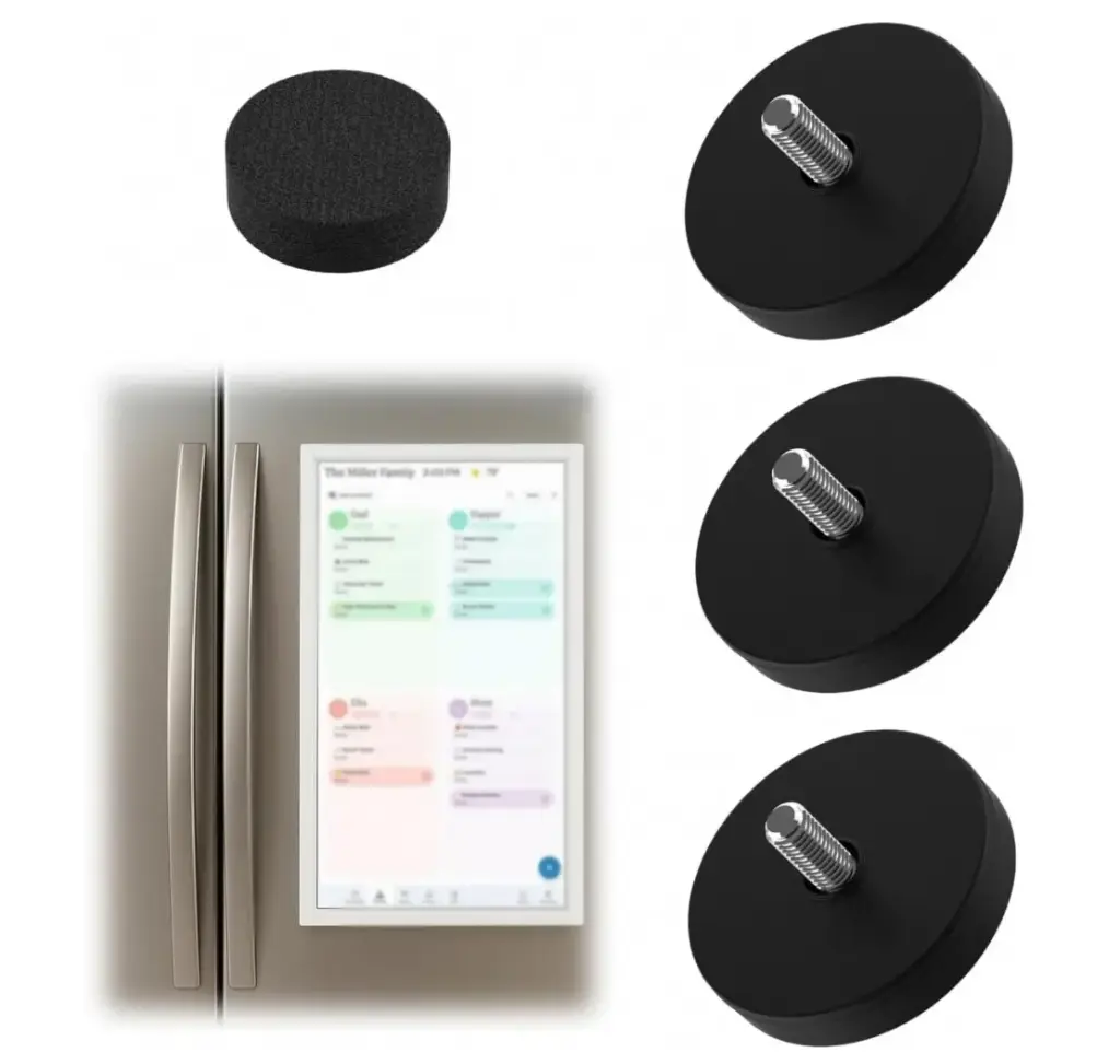 Magnetic Mount for Skylight 15" Calendar – 3 Rubber-Coated Neodymium Screws + Foam Pad | Holds Up to 99 lbs | Scratch-Free Fridge Mount | Tool-Free Install | Skylight Calendar Accessory