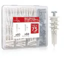 120Pcs #8 Self Drilling Drywall Anchors and Screws kit #8 x 1-1/4”- Superb Wall Anchors for Drywall, Holds Upto 75lbs – No Drill Hole Required with These Dry Wall Screws and Anchors