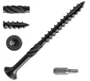 10 * 3" Black Deck Screws, (68pcs) 1 lbs.Exterior Wood Screws, Rust Resistant Epoxy Coated, Bronze, T20 Star Bit
