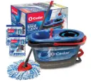 O-Cedar RinseClean Spin Mop & Bucket System + 2 Extra Mop Heads| Clean with Clean Water | Removes 99% of Bacteria