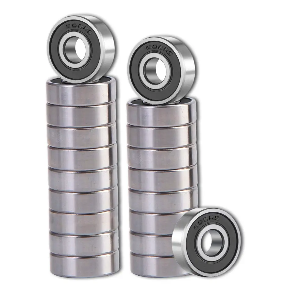 20 Pcs 608 2RS Ball Bearings – Bearing Steel and Double Rubber Sealed Miniature Deep Groove Ball Bearings (8mm x 22mm x 7mm) (608 2RS)